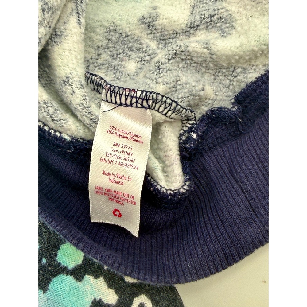 Justice Girls Tie Dye Cropped Hoodie Size XS 5/6 Multicolor Logo Pullover - Picture 6 of 6